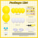 2‑Set Matte White Yellow Balloon Column Kit for Birthday&Baby Shower Party - Image 3