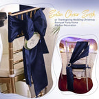 120 PCS Navy Blue Satin Chair Sashes, 7 x 108 Inch - Image 7