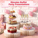 10Pcs Buffet Risers, Food Risers for Buffet Table with Acrylic Plates - Image 4