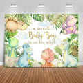 Dinosaur Baby Shower Backdrop 10x7ft Dinosaur It's a Boy Baby Shower Background Party Decorations Cartoon Dino Theme Banner Photo Booth Props by Fitumiw