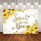 Avezano Sweet as can Bee Backdrop Yellow Sunflower Honeycomb Bee Baby Shower Background Sweet as Can Bee Baby Shower Party Decorations (8x6) - Image 2