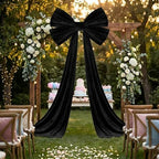 Suncalla 40 x 80 Inch Extra Large Black Velvet Bow for Backdrop, Xmas Tree - Image 4