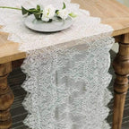 Hooqict 20 Pack White Lace Table Runner 14 x 120 Inch Boho Ivory Lace Table Runner for Rustic Wedding Party Reception Dinner Table Decorations Baby Shower Bridal Shower Embroidered Table Runners by Hooqict