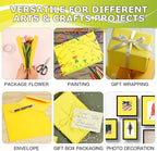 Vanhench 36" x 2400" (200') Yellow Wrapping Paper Roll - Image 3