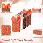 Kolldenn 100 Pcs Small Gift Bags Bulk, Orange, 8.27 x 5.91 x 3.15 Inch - Image 3
