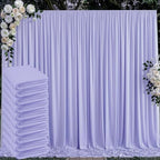 50 ft x 10 ft Wrinkle Free Lavender Backdrop Curtain for Parties, Polyester Light Purple Photo Backdrop Drapes 10 Panels 5x10ft for Baby Shower Photoshoot Wedding Birthday Party Photography Curtains by Outpain