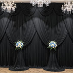 50ft x 10ft Wrinkle Free Black Wedding Backdrop Curtains for Party Bridal Shower Reception Decorations Black Fabric Curtain Backdrops Drapes for Photography Baby Shower Birthday Background - Image 4