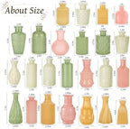 TBWIND 24 Pcs Colorful Glass Bud Vase Set，Small Flower Vases - Image 2