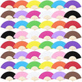 Aneco 48 Pieces Handheld Paper Fans Paper Folding Fans with Bamboos for Wedding Gift, Party, Home, DIY, Multicolor by Aneco