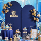 Navy Blue Arch Backdrop Cover 7.2FT 6FT Spandex Arch Covers Stretchy Backdrop Set of 2, Double-Layer Wrinkle Free Wedding Arch Stand Cover Party Backdrop Curtains for Baby Shower Birthday Party Decor - Image 2
