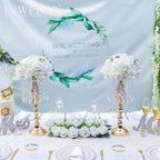 White Flowers Balls for Centerpieces: 11.8in Diam, Set of 2 - Image 3