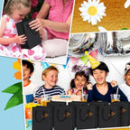 Sherr 50 Pcs Black Gift Bags with Handles Tags 5.3 x 3.7 x 8.1 Inches Small Glossy Paper Bags Bulk Wedding Birthday Baby Shower Party Favor Gifts - Image 2