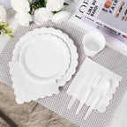 Vyntra 350 Pcs White Paper Plates and Napkins Party Supplies - Image 4