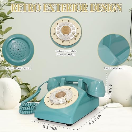 Audio Guest Book Wedding Phone, Retro Audio Phone Guestbook with Clear Voice Recording for Wedding Reception, Bridal Shower, Birthday, Baby Shower, Anniversary, Engagement - Image 3
