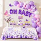 Purple Butterfly Baby Shower Decorations for Girl Party Supplies Set - Image 4