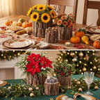 6 Pcs Wooden Vase for Centerpieces Wedding Flower, L+m+s - Image 4