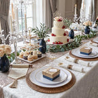 KIRE 60PCS Gold Plastic Plates - Heavy Duty White Disposable Plates with Gold Rim - Include 30Pieces 10.25inch Dinner Plate and 30Pcs 7.5inch Dessert Plate for Wedding/Spring/Graduation/Party - Image 3