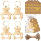 Bottle Openers Baby Shower Return Favors for Guests, Bottle Opener Decorations and Souvenirs with Organza Bags & Tags for Theme Party Favors (Retro Teddy Bear, 25 Pack) by VIDACONTIGO