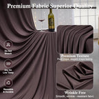 50ft x 15ft Brown Backdrop Curtains, Wrinkle Free Drapes Back Drop Cloth - Image 3