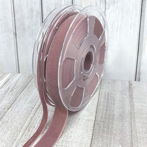 Morex Ribbon Nylvalour Velvet Ribbon, Nylon, 1 1/2 inches by 11 Yards, Rosy Mauve, Item 01240/10-263, 1 1/2" by 11 yd, - Image 3
