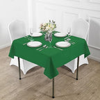 Fokitut 2 Pack Waterproof Square Tablecloth, 90x90 Inch, Stain Resistant and Wrinkle Polyester Table Cloth, Fabric Table Cover for Kitchen Dining, Wedding, Party, Holiday Dinner-Emerald - Image 5