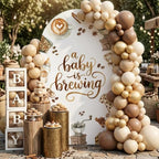 Serencatcher 7.2ft A Baby is Brewing Arch Backdrop Cover - Image 5
