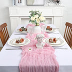 12 Pack 23 x 120 Inch Pink Table Runner 10Ft Cheesecloth - Image 3