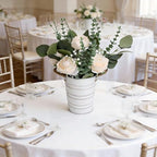 6 PCS Champagne Wedding Flower Table Centerpieces - 10 Inches - Image 2