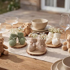 Jiuguva 6 Pcs Neutral Baby Shower Booties Decor, Beige, Khaki, Pink - Image 5
