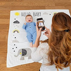 Pondering Pine Organic Baby Monthly Milestone Blanket for Boy or Girl with Month Marker - Elephant Milestones Blanket, 1-12 Months, Gender Neutral, 47" X 47" - Image 4