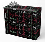 AOFUN Personalized Wrapping Paper with Name/Text Wrapping Paper Roll with Printed Name Christmas Wrapping Supplies Valentines Paper 3 Rolls 58" x 23" by Unknown