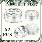 MTLEE 50 Pcs Wedding Candles Gift Favors for Guests 1 Oz, Palm - Image 6