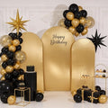 Gold Shimmer Arch Backdrop Cover Set of 3 (4 5 6FT) with Zipper,Thick Soft Stretchy Sequin Glitter Spandex Fitted Chiara Cover for Wedding Birthday Baby Shower Graduation Party Photo Backdrop by Unknown