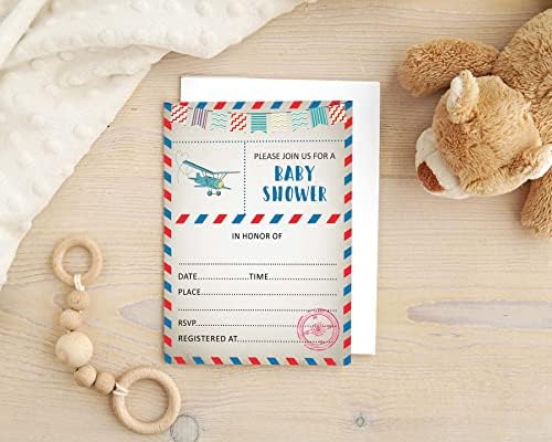 Pack of 30, Boy/Girl Baby Shower Party Collection, Baby Shower Invitation Cards, Fill in the Blank Invites WIth Envelopes, Postcard Theme Party Supplies - Image 5