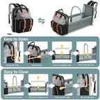 ISMGN Diaper Bag Backpack with Changing Station, Baby Diaper Bag，GreyBlack - Image 5