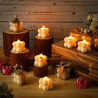 MTLEE 30 Sets Mini Bubble Candles Party Favors DIY Gift Set,Gold Foil - Image 3
