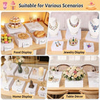 Billbotk 8 Pieces Large Buffet Risers with Label Stands, Serving Tong and Markers for Party, Display Stands for Jewelry Display, Home Display, Table décor(12"/11"/ 10.5" /9.5"/ 8.5" /7.5" 6.8"/ 5") - Image 7