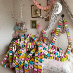 Chunky Colorful Paper Chain Garland Strips 500 Sheets 3 x 8 Inch - Image 2