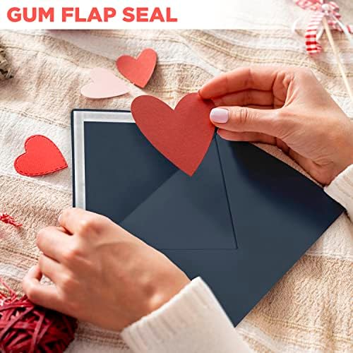 Darling Souvenir A6 Navy-Blue Invitation Envelopes (4 3/4 x 6 1/2) Euro V-Flap 80 LBS Self-Adhesive Perfect for Weddings, Birthday, Baby Shower,Greeting Cards -Packs & Colours Available - Image 2