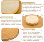 12" Rotating Wood Cake Stand with Cake Cutting Set (Knife and Server) - Rustic Wooden Cake Turntable for Decorating, Party, Wedding, Baby Showers, Reception, Event - Ideal Baking Gift & Decor - Image 5