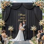 10 Panels 5x12ft Wrinkle Free Black Backdrop Curtains for Parties, Polyester Photo Backdrop Drapes 12 ft Long Back Drop Cloth for Wedding Birthday Photography Background, 50ftx12ft - Image 6