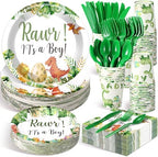 Dandat 350 Pcs Baby Shower Set, Dinosaur, Green by Dandat