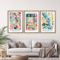Henri Matisse Wall Art Decor Set of 3 16x11 Inch Wood Framed by flowtorely
