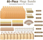 Baby Bottle Shaped Acacia Wood Cheese Board Gift Set - Premium Baby Shower Prizes for Game Winners, Gender Reveal & Bridal Shower Party Favors for Guests Acacia Wood 10 Sets - Image 3