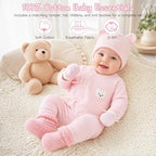 iAOVUEBY Baby Shower Gifts Basket, Baby Girl Gifts & Newborn Essentials Infant First Mileston Keepsakes Blanket Cloths Toy, All-in-One New Baby Girl Gift Set Basket - Image 5