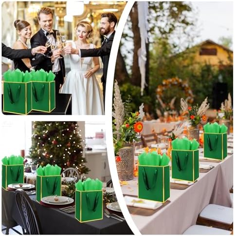 Addblu 100 Pack Bulk Luxury Gift Bags with Handles & 100 Tissue Papers - Image 4