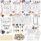 Funnymoom 426 Pcs Little Slugger Baseball Baby Shower Games Set, 8 Games by Funnymoom