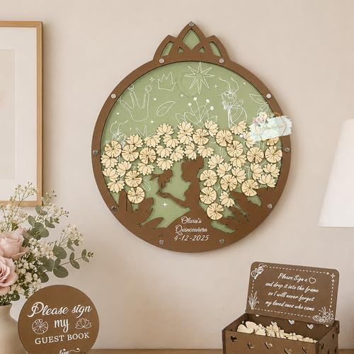 Quinceanera Guest Book Alternative, Sage Green Gold Drop Box Frame Sweet 15 - Image 6