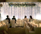 White Tulle Backdrop Curtain with Lights String for Parties Wedding Bridal Shower Sheer White Curtain Backdrop for Birthday Baby Shower Photo Booth Photography Background Decorations 20ft x 10ft - Image 5