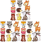 Woodland Animal Balloons, 8 Pcs Large Cute Forest Animal Foil Balloons, Deer Fox Squirrel Rabbit Balloons for Woodland Themed Party Camping Birthday Baby Shower Gender Reveal (Pack of 3) by AIQINHU